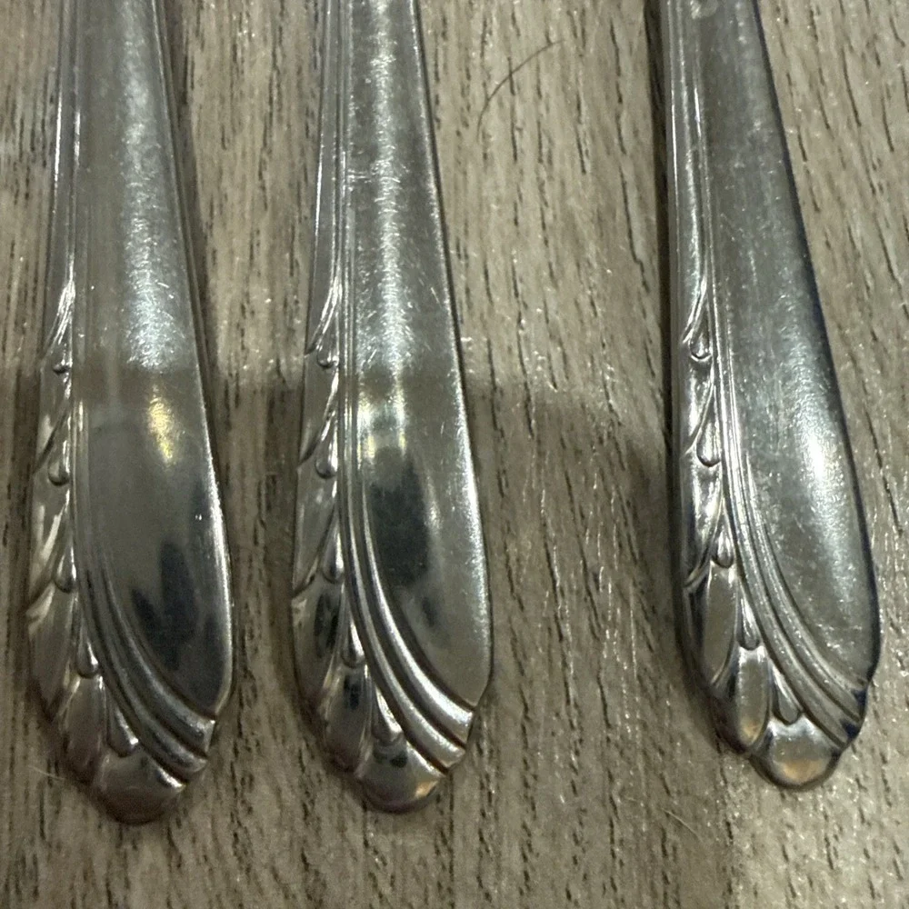 Set of 8 Oneidacraft Deluxe HEART OF SWEDEN Stainless‎ Cocktail Seafood Forks